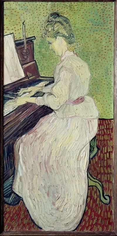  149-Vincent van Gogh-Marquerite Gachet al pianoforte, 1890 - Basel, Kunstmuseum 